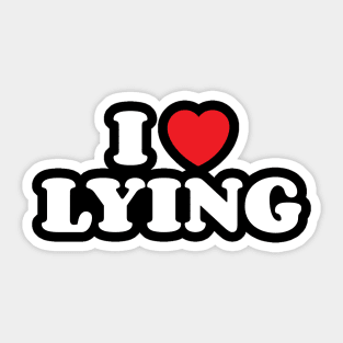 I Heart Lying Sticker